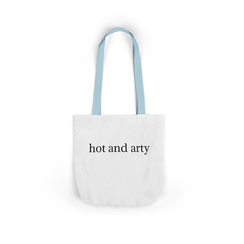 "Hot and arty" canvas tote bag