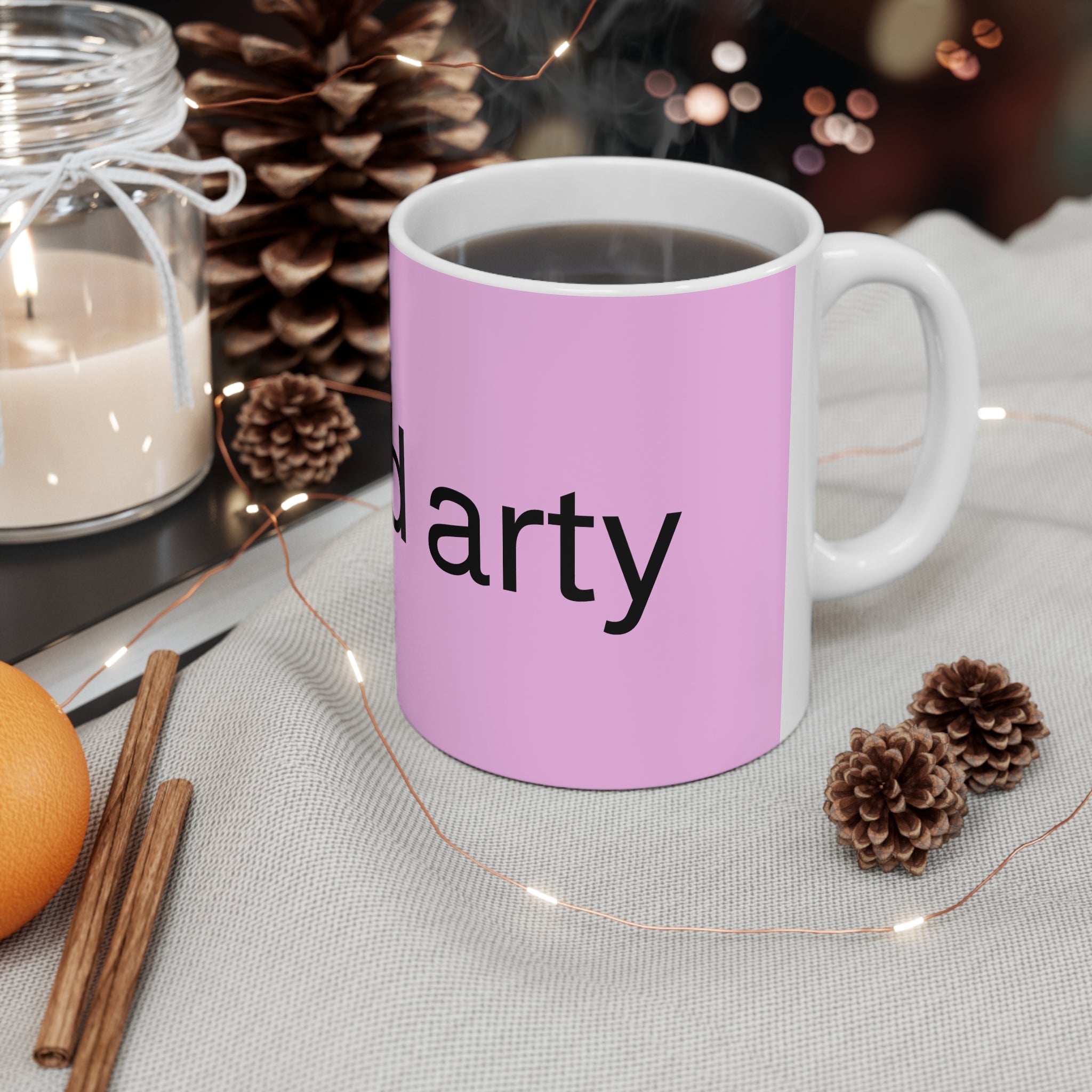 "Hot and arty" mug