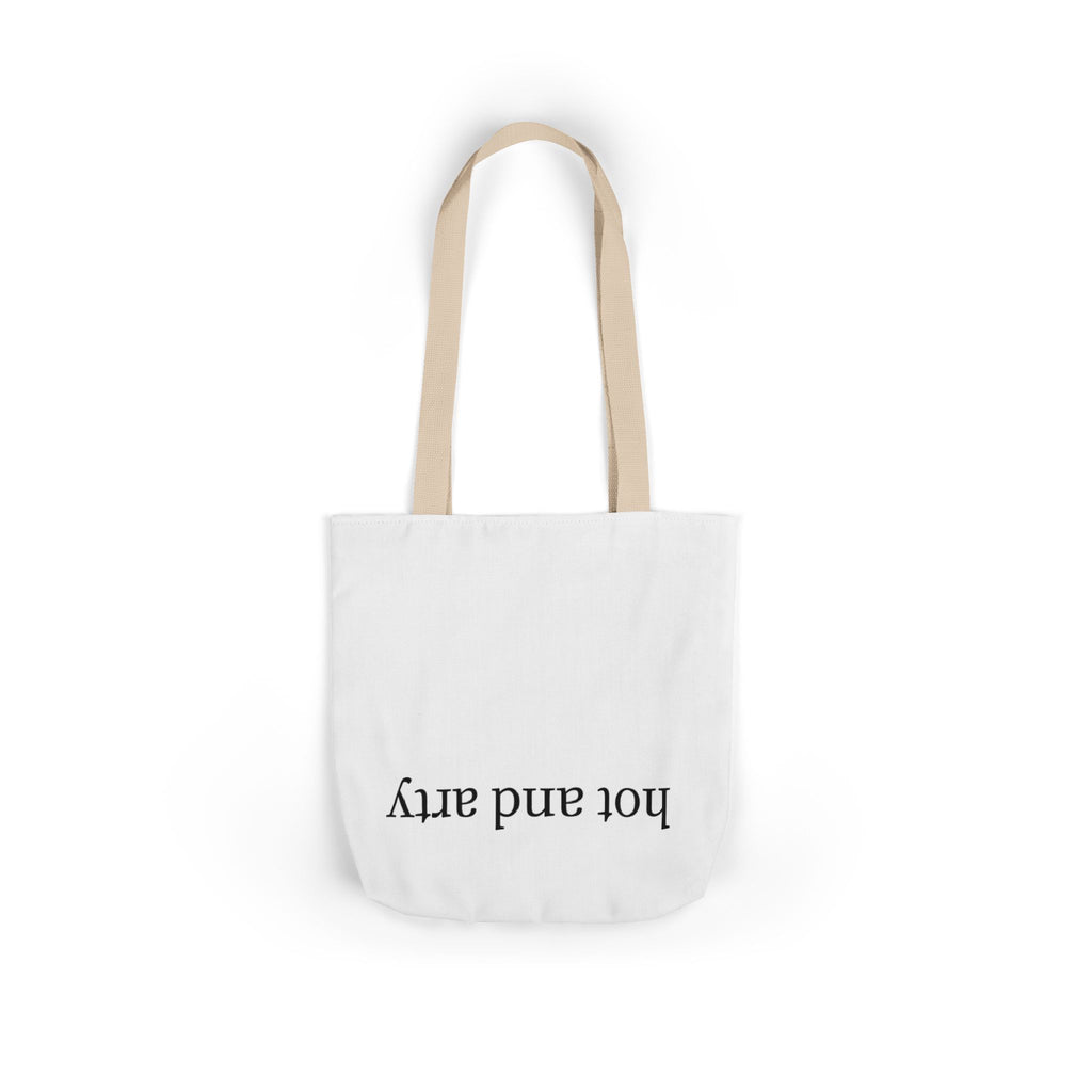 "Hot and arty" canvas tote bag