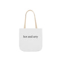 "Hot and arty" canvas tote bag