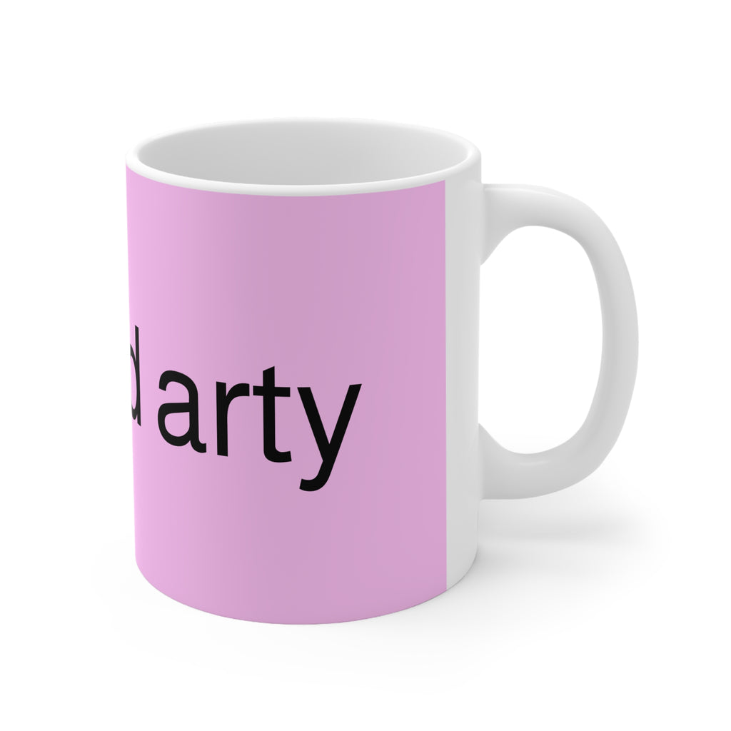 "Hot and arty" mug